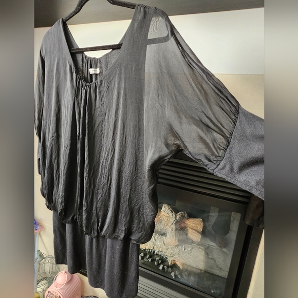 Made in Italy, Meo Meli Black Silk Cinched Hip Women's Dress, One size - Picture 5 of 10